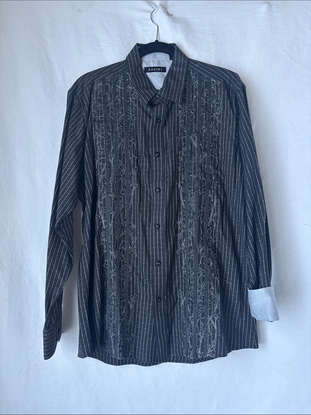 NWOT Zagiri Smoke On The Water Jacquard  Shirt